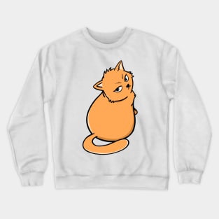 Orange Cat Crewneck Sweatshirt